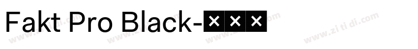 Fakt Pro Black字体转换